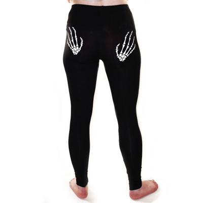 Banned - The slashed skull Legging - Halloween - Zwart Product image